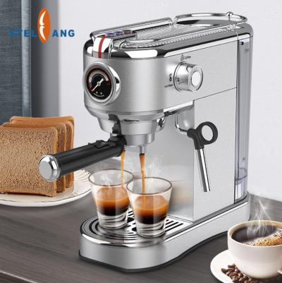 Machine à Café Espresso TRUSTMANN 6En1 ,Pompe 19 Bars, Capacité 1L, Acier Inoxydable