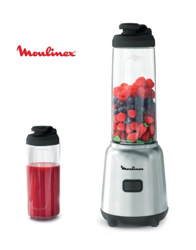 Mixeur Moulinex Blender 2 Bouteilles, Design Compact, Lames Amovibles Faciles A Nettoyer