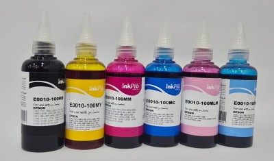 PACK , Encre InkPro E0010, 6 Flacons de 100ml, Epson L800 L1800