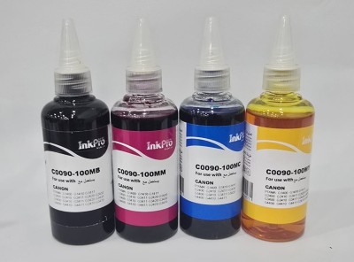 PACK 4 flacons de 100ml d'encre pour imprimantes CANON PIXMA G avec Megatank