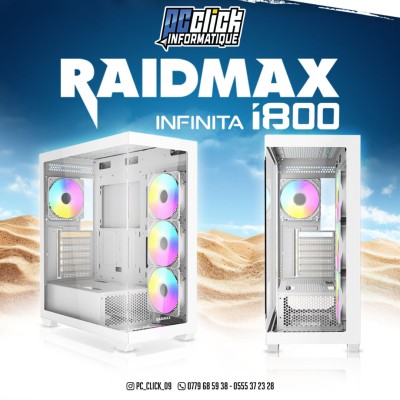 RAIDMAX INFINITA I800 Gaming  Case 4 ARGB Fans