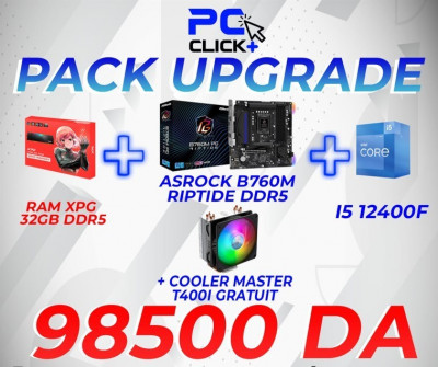 Pack upgrade Cpu i5 12400F + Mobo Asrock B760 DDR5 + Ram XPG 16GBx2 DDR5 + CoolerMaster T400i FREE