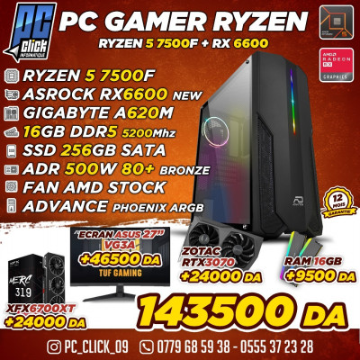CONFIG Ryzen 5 7500F + RX 6600 DDR5