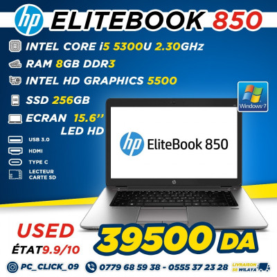 LAPTOP HP ELITEBOOK 850 15.6"FHD Intel-I5-5300u/8gb/256gb Ssd
