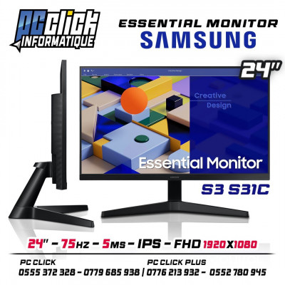 ecrans-ecran-samsung-24-essential-monitor-s3-s31c-ips-75hz-ouled-yaich-blida-algerie