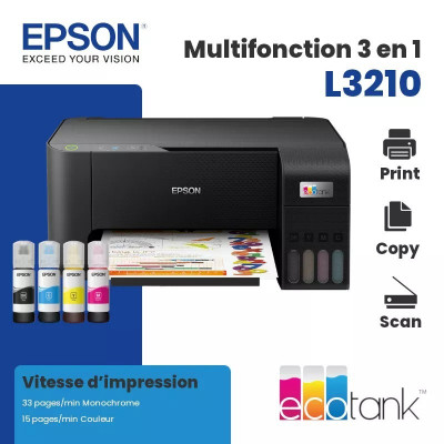 Imprimante EPSON MULTIFONCTION L3160 - WIFI ECOTANK