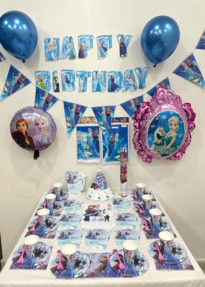 Coffret anniversaire theme Frozen alger ديكورات اعياد الميلاد للأطفال 