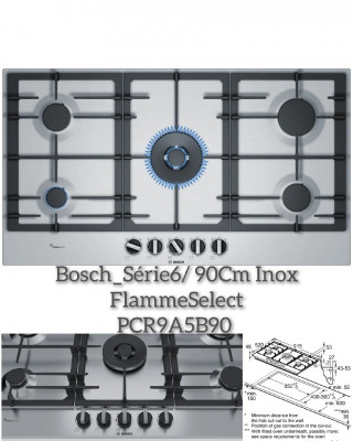 Plaque à Gaz Inox/ 90cm/ Bosch