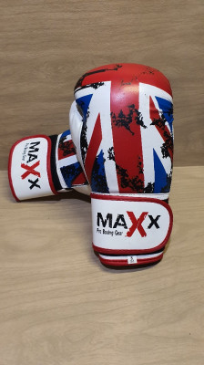 Gants de boxe Junior en cuir de la marque Maxx Pro Taille 8 Oz 