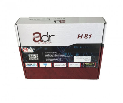 CARTE MERE ADR H81 LGA1150 4P SATA 02DDR3 1333/PCI+PCI EXPRESS 6USB2.0/RJ45/VGA