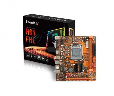 CARTE MERE ESONIC H61 LGA1155 / 4 PORT SATA /2DDR3 1333/PCI+PCI EXPRESS /04USB2.0/2USB3.0/01VGA/01 HDMI 
