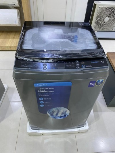MACHINE A LAVER MIDEA 10.5KG TOP LOAD AUTOMATIQUE- HYGIENE + HEALTHGUARD  MA200W105/G