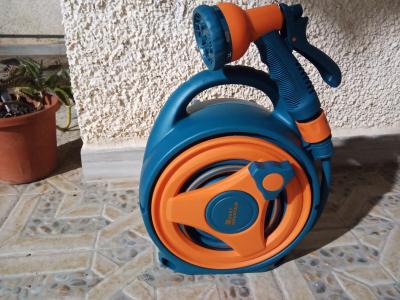 Dévidoir mobile équipé avec tuyau d'arrosage 15 metres 