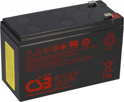 Batterie CSB  12V, 7A/h  Ref :  GP 1272 F2