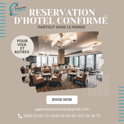 RESERVATION D'HOTEL POUR VISA CONFIRMÉ ET PAYÉ 