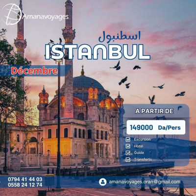 voyage-organise-istanbul-depart-doran-baba-hassen-bir-el-djir-alger-oran-algerie