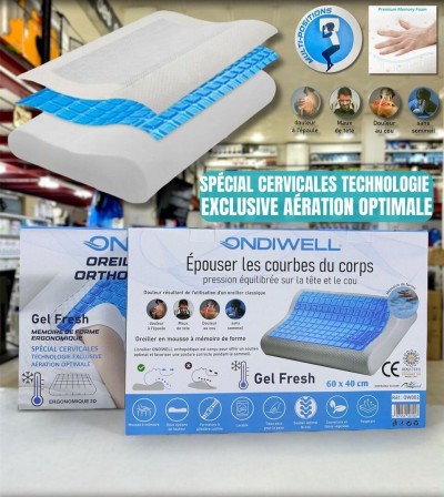 Oreiller cervical ergonomique 