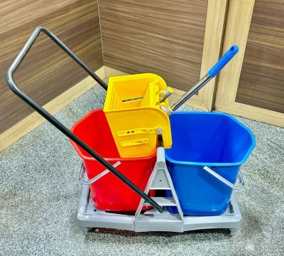 Chariot de lavage double seau 