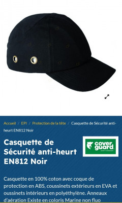 Casquette coverguard 
