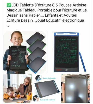 Ardoise Magique Électronique, Pour L'Écriture Et Le Dessin 8.5 - Noir -  Prix en Algérie