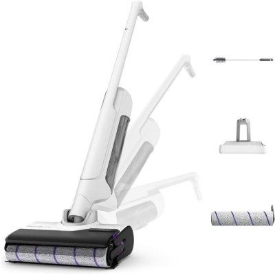 Rowenta X-Clean 10-Aspirateur Laveur sans fil-Design plat 180 degré-Autonomie 60min-Blanc-GZ7540WO