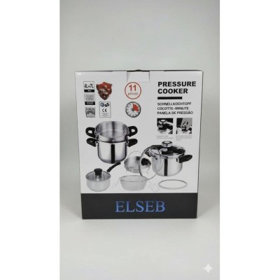 ELSEB Cocotte 4+7 Litres 11 pcs SILVER