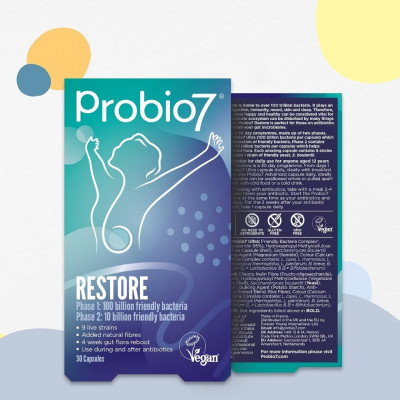 Probio7 Restore (probiotiques Restauration) Phase 1 100 milliards de bactéries Phase 2 10 milliards 