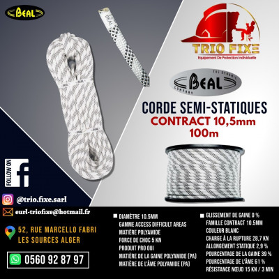 Corde Beal semi statiques Contract 10,5mm 100m
