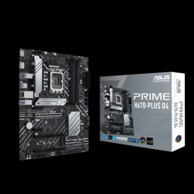 Carte mère Intel H670-PLUS D4 (LGA 1700) ATX slots PCIe 4.0, trois slots M.2, USB 3.2  Type-C, HDMI 