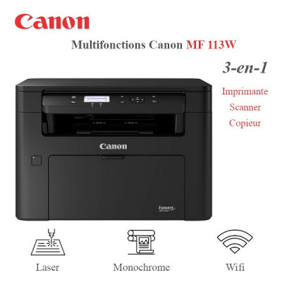 imprimantes-laser-canon-multifonction-mf113w-wifi-a4-a5-b5-a6-usb-reseau-toner-049-oran-algerie