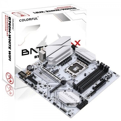 BATTLE-AX B760M-WHITE DDR4 MICRO ATX WIFI-6 2.5G LAN COLORFUL