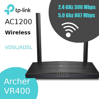 Modem Routeur WiFi AC1200 TP-Link VR400 VDSL/ADSL