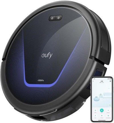 eufy G50 Aspirateur Robot avec Puissance d'aspiration de 4 000 Pa- Poils d'animaux- sols durs, Tapis