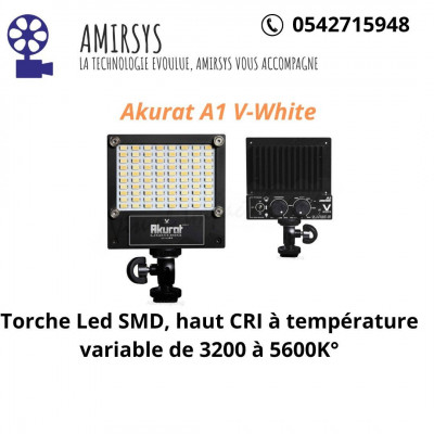 Torche pour caméra LED  SMD Akurat A1 V-White