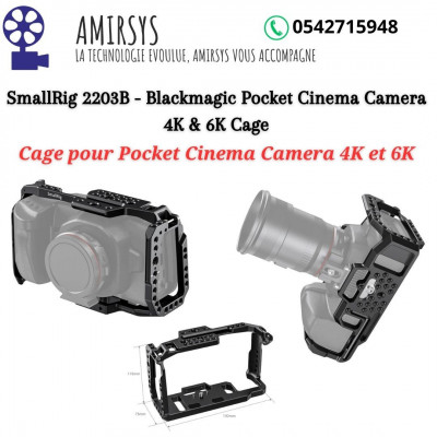 SmallRig 2203B - Blackmagic Pocket Cinema Camera 4K & 6K - Cage pour Pocket Cinema Camera 4K - 6K.