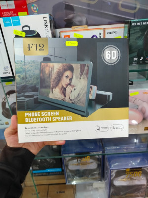 Haut-parleur Bluetooth F12 6d avec loupe d'écran