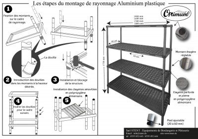 Rayonnage Aluminium Plastique Pour Stockages