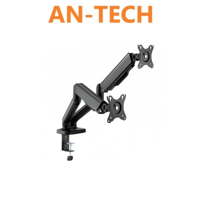 VORTEX VRX46-C024E - SUPPORT DOUBLE ÉCRAN - 17" À 32" -2 x 9KG -FIXATION BUREAU -VESA 75/100 - BLACK
