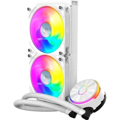 COOLER MASTER MASTERLIQUID PL240 FLUX - WATERCOOLING ARGB WHITE - INTEL ET AMD - 2 FAN LED 120MM