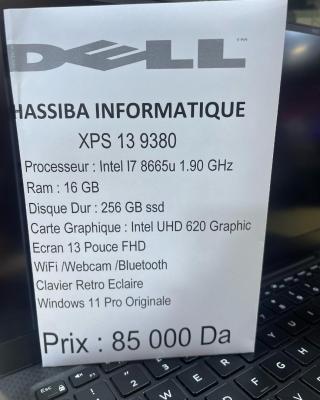 Dell XPS 13 9380 i7 8 Gen 16 Gb ram 256 Gbssd ecran 13 pouce FHD etat 10/10