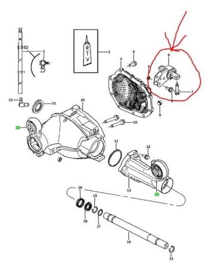 SILENT BLOC PONT DIFERENTIEL JEEP GRAND CHEROKEE 3 COMMANDER SUPPORT AR