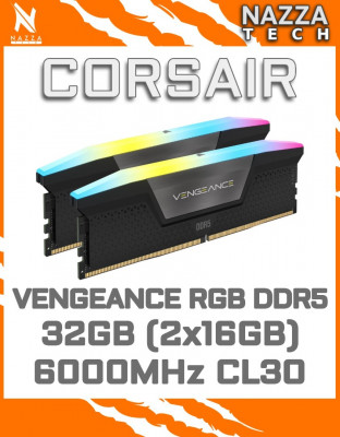 CORSAIR VENGEANCE RGB DDR5 RAM 32GB (2x16GB) 6000MHz CL30 Intel XMP