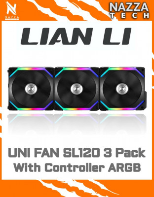 Lian Li UNI FAN SL120 3 Pack Black - Controller ARGB PWM