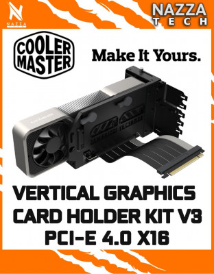 Cooler Master Vertical GPU Holder Kit V3, Premium Riser Cable PCI-E 4.0 x16