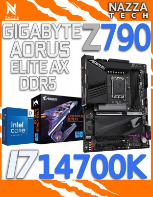 KIT Intel I7-14700K + GIGABYTE Z790 AORUS Elite AX (WIFI) DDR5