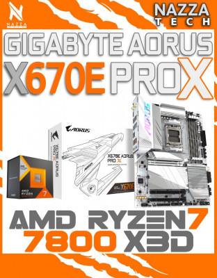 KIT AMD Ryzen 7 7800X3D + GIGABYTE X670E AORUS PRO X