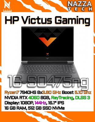 HP Victus Gaming 16.1 FHD IPS R7-7840HS 16GB/512GB SSD RTX 4060