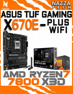 KIT AMD Ryzen 7 7800X3D + ASUS TUF X670E-PLUS WiFi