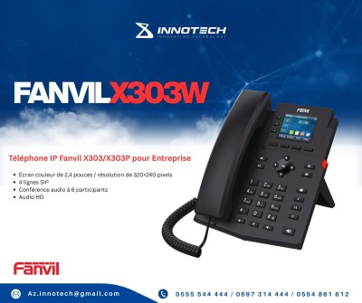 POST TELEPHONE IP FANVIL X303W SIP standard telephonique