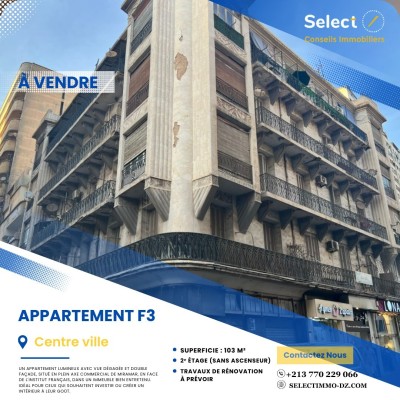 Vente Appartement F3 Oran Oran